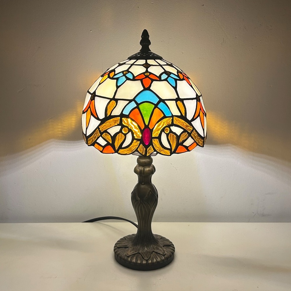 Perfect Gift/Housewarming Gift  Lamp/new Stained Glass Bedside Light
